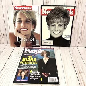 Lot of 3 Princess Diana Magazines Newsweek & People Magazines Sep-Nov 1997